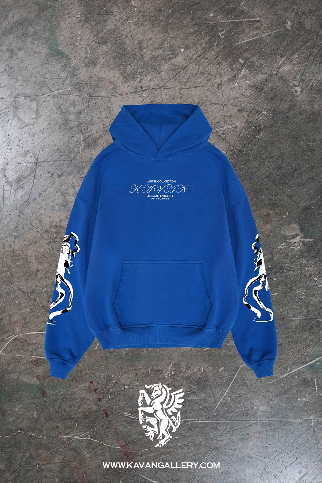 Crested Blue Hoodie